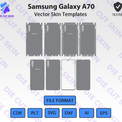 Samsung Galaxy A70 Skin Template Vector