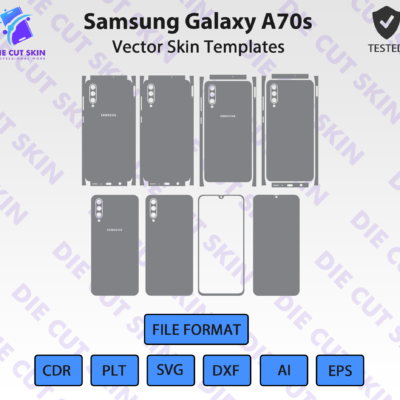 Samsung Galaxy A70s Skin Template Vector