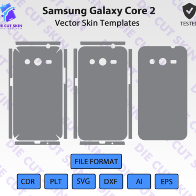 Samsung Galaxy Core 2 Skin Template Vector