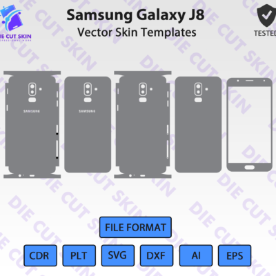 Samsung Galaxy J8 Skin Template Vector