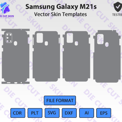 Samsung Galaxy M21s Skin Template Vector