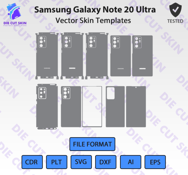 Samsung Note 20 Ultra Skin Template Vector