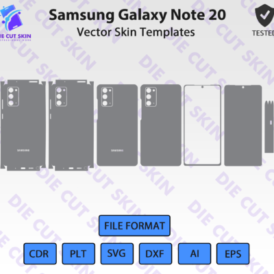 Samsung Galaxy Note 20 Skin Template Vector