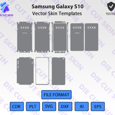 Samsung Galaxy S10 Skin Template Vector