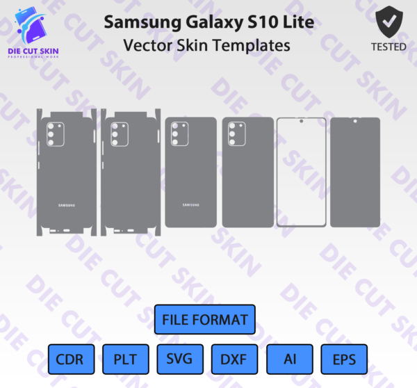Samsung S10 Lite Skin Template Vector