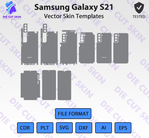 Samsung S21 5G Skin Template Vector