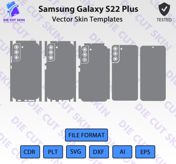 Samsung S22 Plus Skin Template Vector