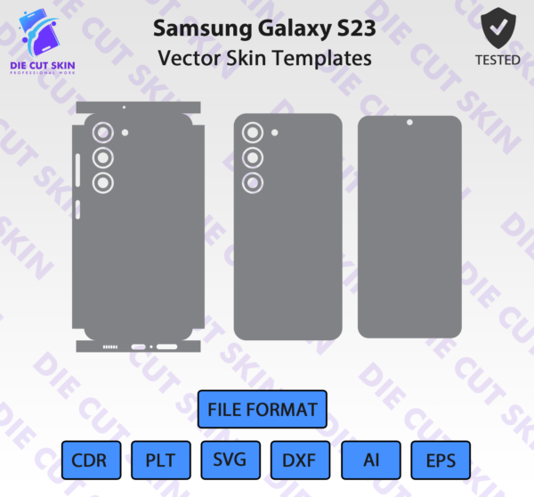 Samsung S23 Skin Template Vector