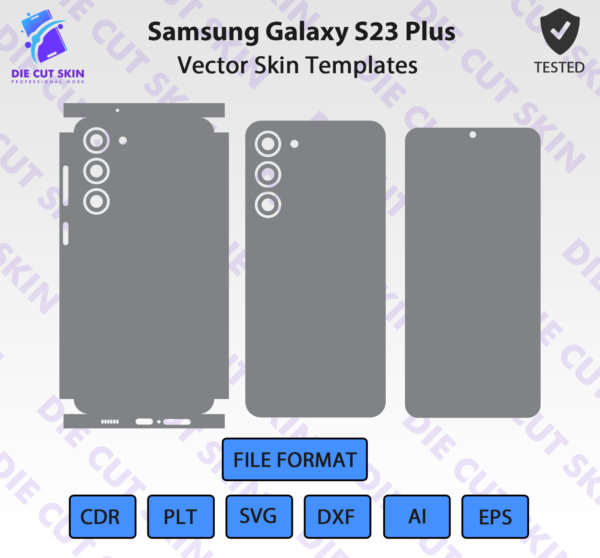 Samsung S23 Plus Skin Template Vector