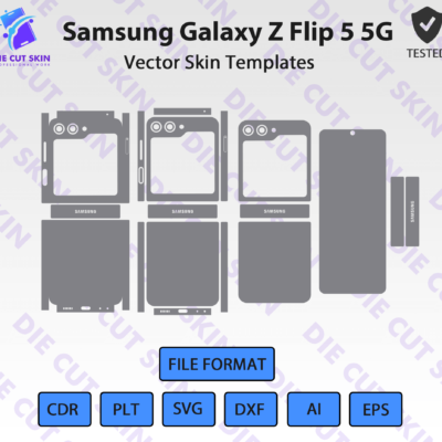 Samsung Galaxy Z Flip 5 5G Skin Template Vector