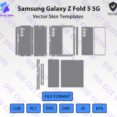 Samsung Galaxy Z Fold 5 5G Skin Template Vector