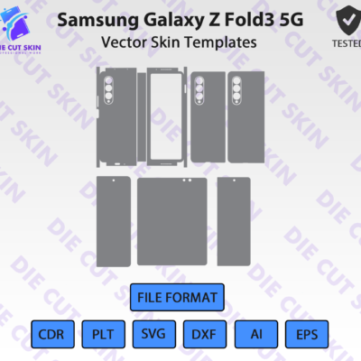 Samsung Galaxy Z Fold 3 5G Skin Template Vector