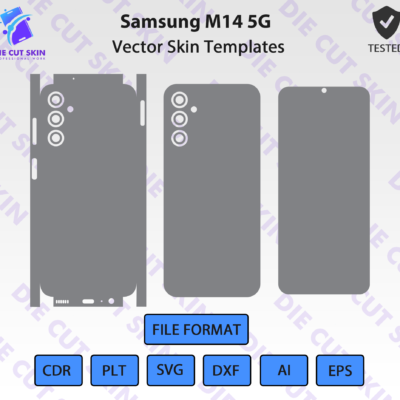 Samsung M14 5G Skin Template Vector