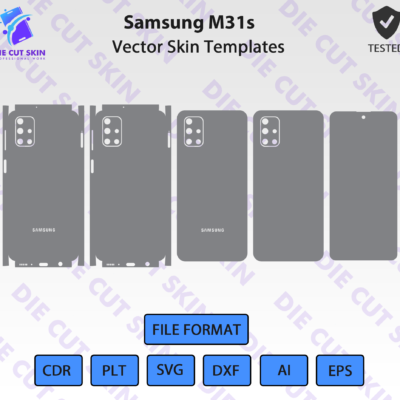 Samsung M31s Skin Template Vector