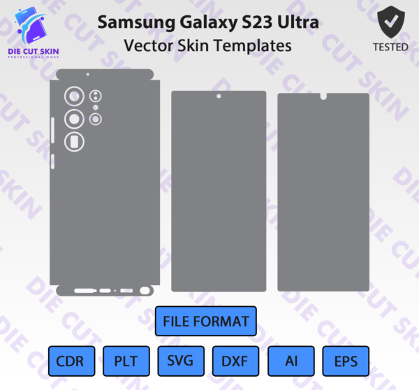 Samsung S23 Ultra Skin Template Vector
