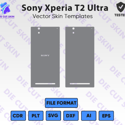 Sony Xperia T2 Ultra Skin Template Vector
