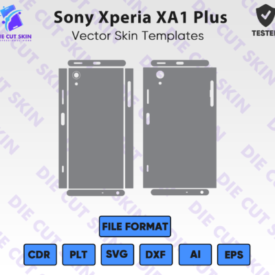 Sony Xperia XA1 Plus Skin Template Vector