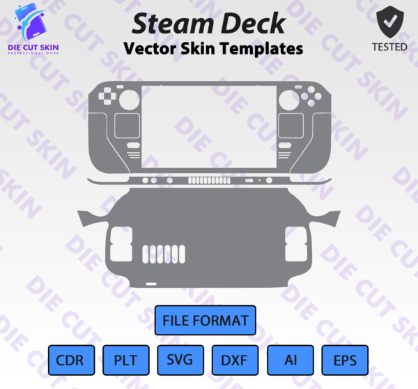 Steam Deck Skin Vector Template