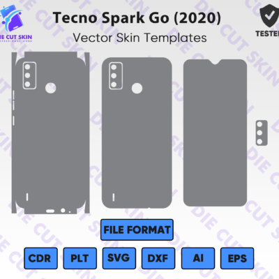 TECNO Spark Go 2020 Skin Template Vector