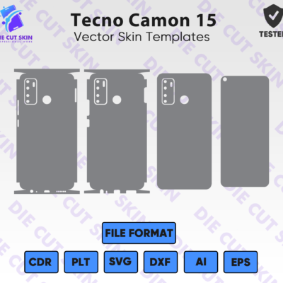 Tecno Camon 15 Skin Template Vector