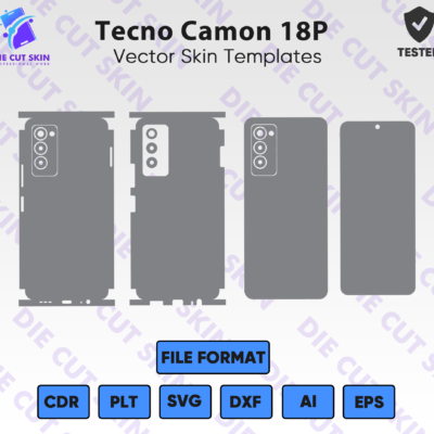 Tecno Camon 18P Skin Template Vector