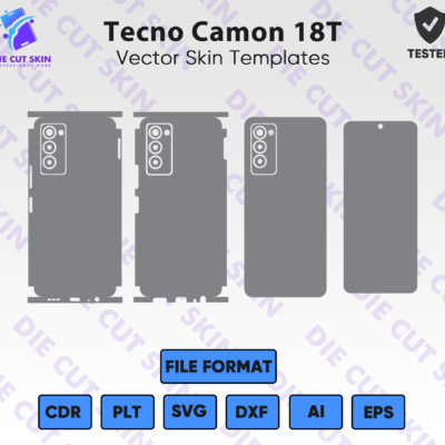 Tecno Camon 18T Skin Template Vector