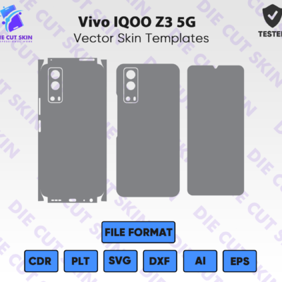 Vivo IQOO Z3 5G Skin Template Vector