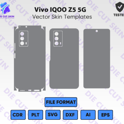 Vivo IQOO Z5 5G Skin Template Vector