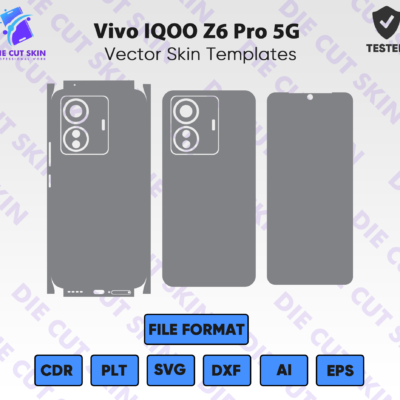 Vivo IQOO Z6 Pro 5G Skin Template Vector