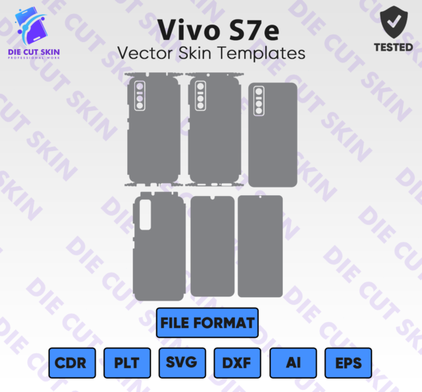 VIVO S7e Skin Template Vector