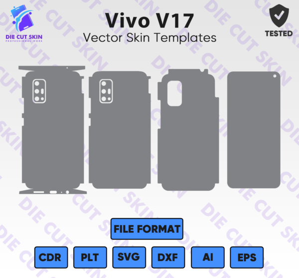 VIVO V17 Skin Template Vector