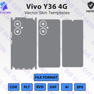 Vivo Y36 4G Skin Template Vector