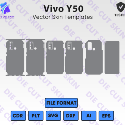Vivo Y50 Skin Template Vector