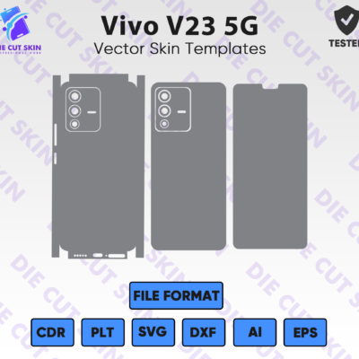 Vivo V23 5G Skin Template Vector