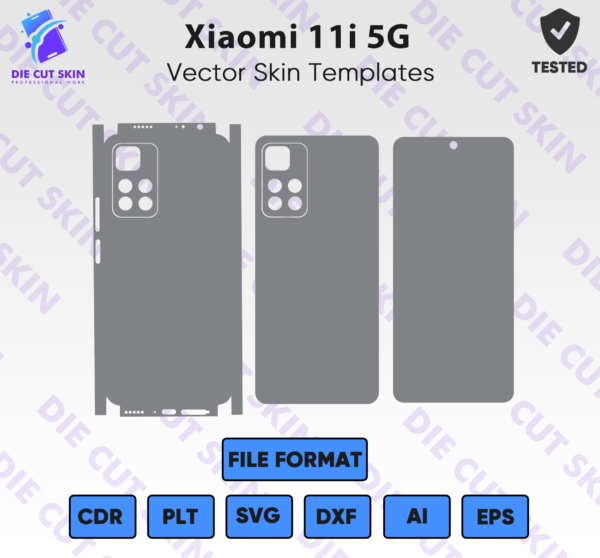 Xiaomi 11i 5G Skin Template Vector