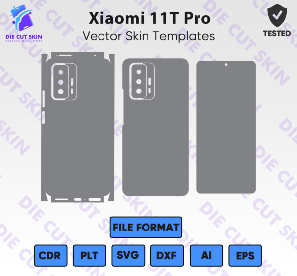 Xiaomi 11T Pro Skin Template Vector