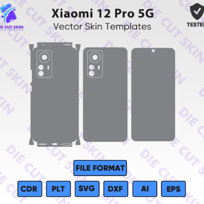 Xiaomi 12 Pro 5G Skin Template Vector