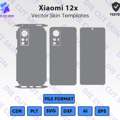 Xiaomi 12x Skin Template Vector