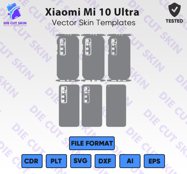 Xiaomi Mi 10 Ultra Skin Template Vector