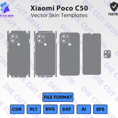 Xiaomi Poco C50 Skin Template Vector