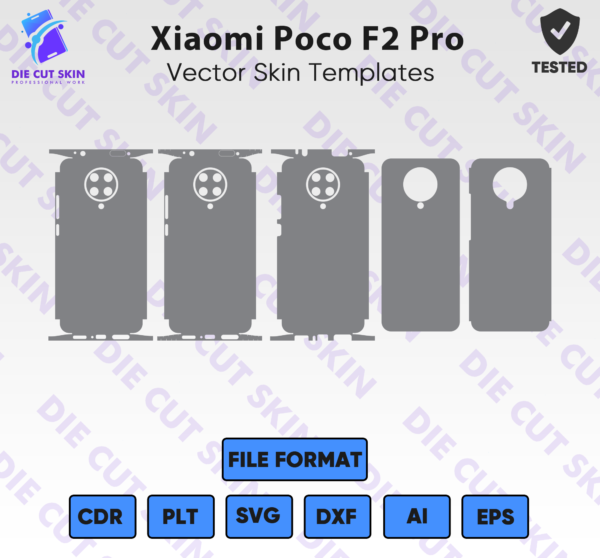 Xiaomi Poco F2 Pro Skin Template Vector