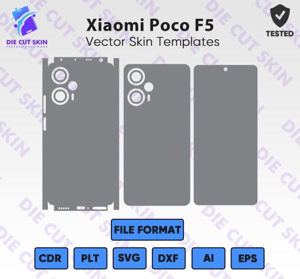 Xiaomi Poco F5 Skin Template Vector