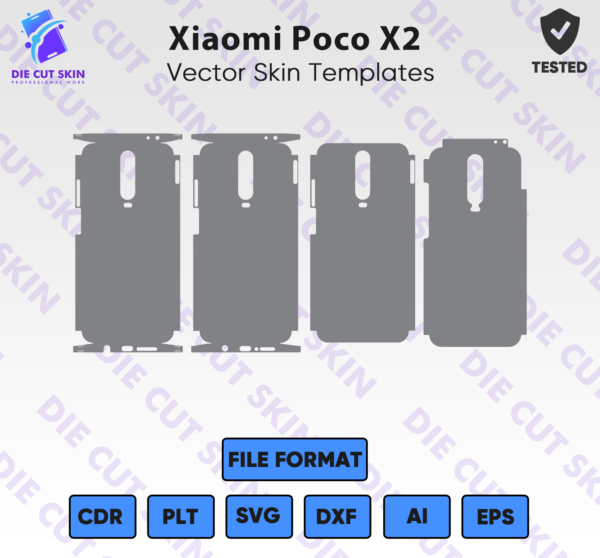 Xiaomi Poco X2 Skin Template Vector