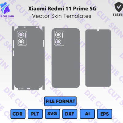 Xiaomi Redmi 11 Prime 5G Skin Template Vector