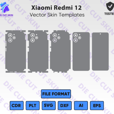 Xiaomi Redmi 12 Skin Vector Template
