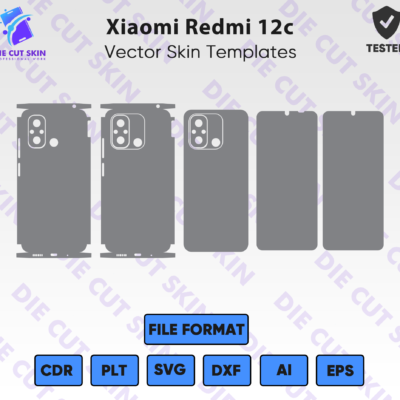 Xiaomi Redmi 12C Skin Template Vector