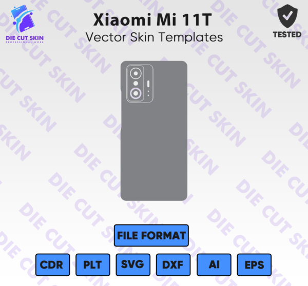 Xiaomi Mi 11T Skin Template Vector