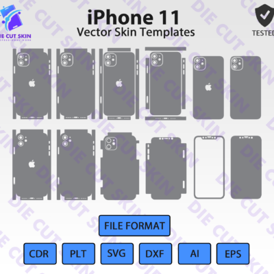 iPhone 11 Skin Template Vector