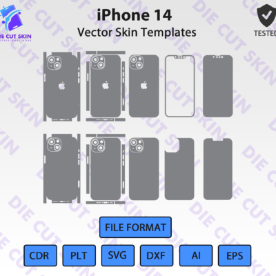 iPhone 14 Skin Template Vector