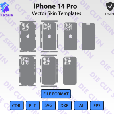 iPhone 14 Pro Skin Template Vector